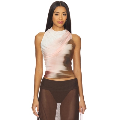 Helmut Lang Sleeveless Wind Top 粉红胭脂系列REVOLVE小众新款