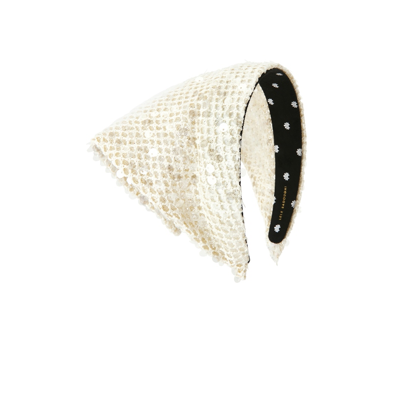 Lele Sadoughi HEADBAND 头巾/头饰带 白色REVOLVE小众新款