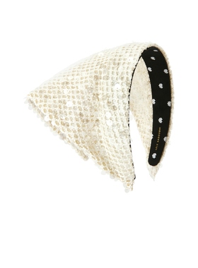 Lele Sadoughi HEADBAND 头巾/头饰带 白色REVOLVE小众新款