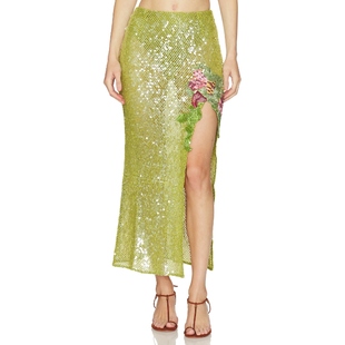 绿色REVOLVE小众新款 半身裙 SKIRT FUORI
