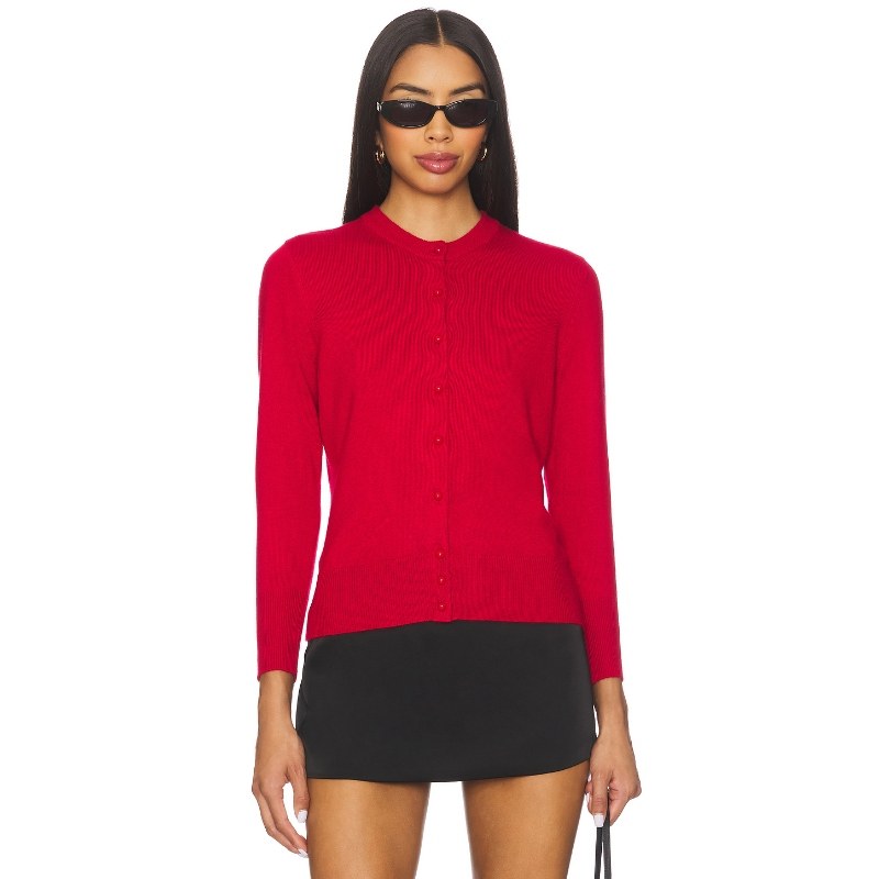 [春节穿搭]GUIZIO EMELIE 开衫 红色羊毛衫REVOLVE小众新冬季保暖,女装/女士精品,毛针织衫,淘宝优惠券,粉丝福利购,淘宝优惠卷