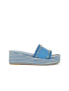Valentino Garavani Rockstud Flatform Espadrille Slide revolv