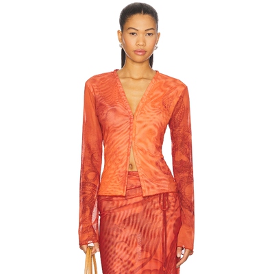 [春季新品]Jade Cropper 开衫 红色REVOLVE小众春季