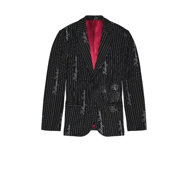 [冬季新品]KidSuper KS PINSTRIPE 西装上衣 黑色REVOLVE小众