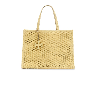 Tory Burch Ella Hand Crocheted Popcorn Stitch Large Tote Bag