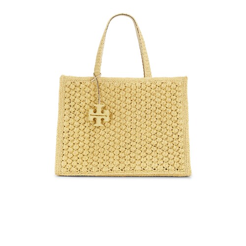 Tory Burch Ella Hand Crocheted Popcorn Stitch Large Tote Bag
