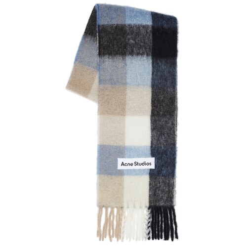 [冬季新品]Acne Studios VALLY彩虹马海毛混纺围巾蓝色REVOLVE