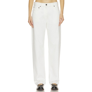 The Row BURTY 牛仔裤 白色 美式复古风REVOLVE小众新款