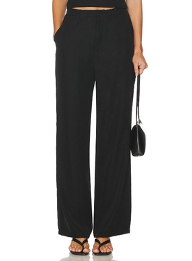 [冬季新品]SNDYS ROMA简约风黑色阔腿长裤REVOLVE