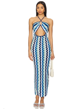 Capittana POPPY 针织连衣裙性感挂脖露背连衣裙REVOLVE新款