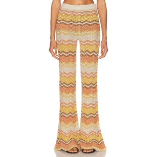 retrofete AMIRA 美式 冬季 休闲风REVOLVE Yellow 新品 Peach 长裤