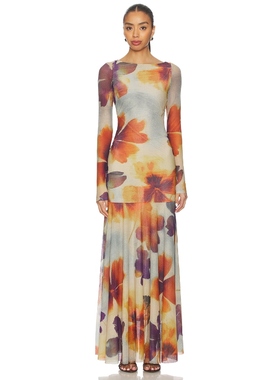 [海外直邮]Free People SUNNEI 长裙 Grey,Burnt Orange 度假波西