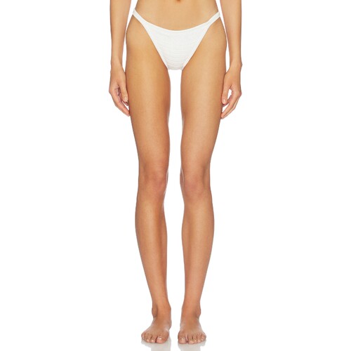 Frankies Bikinis辣妹风白色细带高腰比基尼内裤海边度假REVOLVE