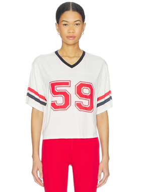 Splits59 Rex Varsity Jersey V-neck Top revolve小众新款 白色