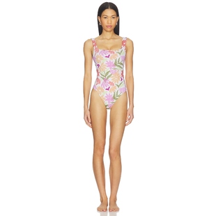 一件式 JESSICA 泳衣 Blush y2k辣妹风REVOLVE小 POST White SWIM