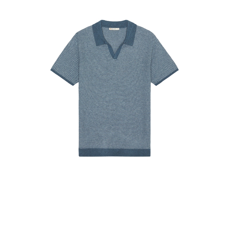 [冬季新品]Marine Layer Liam Sweater Polo 蓝色REVOLVE小众