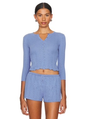 Cou Cou Intimates THE BABY HENLEY TOP 亨利式上装 蓝色REVOLVE