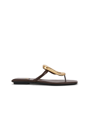 [春夏新品]Jeffrey Campbell棕色凉鞋夹脚带平底凉鞋REVOLVE