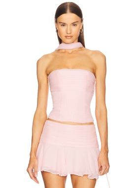 LOBA ARIA 紧身衣 粉色y2k辣妹风REVOLVE小众