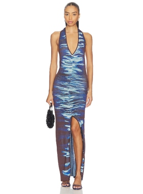 PH5 ROHU LAKE PRINT LONG 裙子 蓝色REVOLVE小众新款