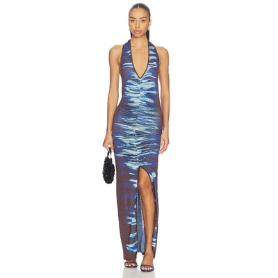 PH5 ROHU LAKE PRINT LONG 裙子 蓝色REVOLVE小众新款