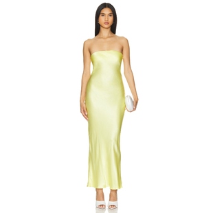 黄色REVOLVE小众新款 无带迷迪裙 ANGEL SNDYS