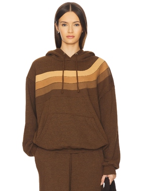 Aviator Nation WAVE 连帽衫 棕色 运动复古风REVOLVE小众新款