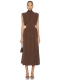 ELIANA法式 连衣裙高领收腰长裙revolve棕色 The Bekk 春季 新品