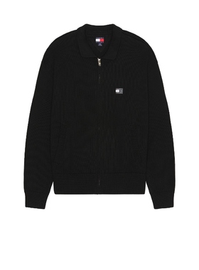 Tommy Jeans 汤米 Tonal Badge Front Zip Sweatshirt 黑色REVOLV