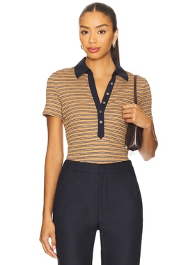 [冬季内搭]Veronica Beard KEARNEY 短袖上装棕色辣妹风REVOLVE