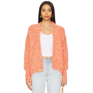 American Vintage 针织衫 羊毛衫 新品 橙色慵懒风开衫 REVOLVE 冬季