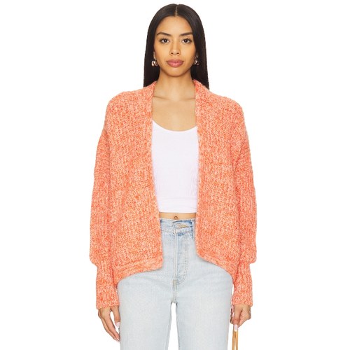 [冬季新品]American Vintage 针织衫橙色慵懒风开衫羊毛衫REVOLVE