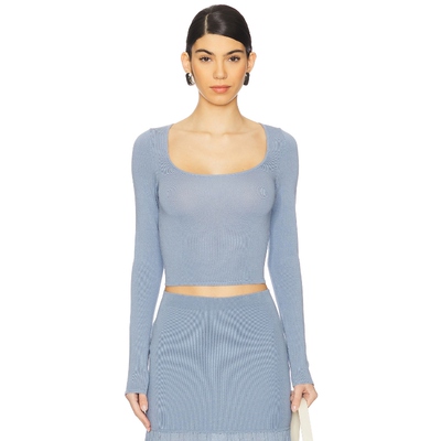 [春季新品]4th & Reckless针织长袖上衣蓝色y2k辣妹REVOLVE保暖