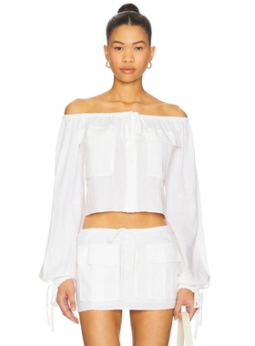 [春季新品]GUIZIO AKIKO 上装 白色REVOLVE小众