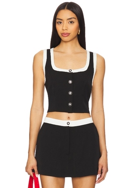 ASTR the Label TOP 无袖上装 黑色y2k辣妹风REVOLVE