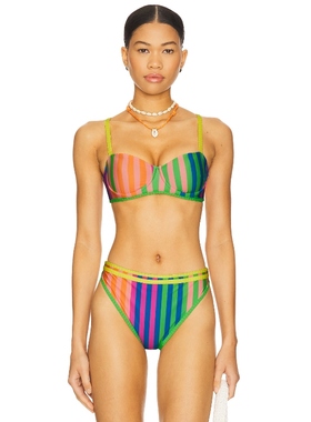 Maaji VIOLETA 比基尼文胸上装 绿色，蓝色 y2k辣妹风REVOLVE小众