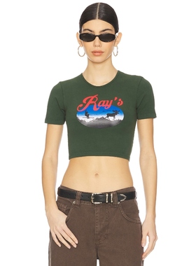Ray's 上装 深绿色 y2k辣妹风REVOLVE小众新款