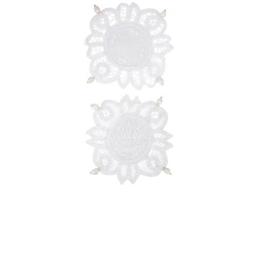 Gohar World Lace Pearl Coasters 白色 REVOLVE小众新款