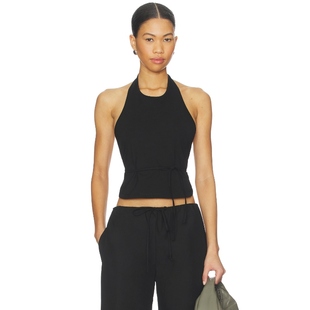 Jersey Soft Halter Top St. 黑色REVOLVE小众新款 Agni