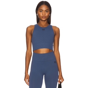 P.E Nation 背心吊带上衣蓝色运动复古风瑜伽美背REVOLVE小众新款