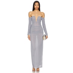 House of Harlow 1960 ODELLA 裙子 暗蓝灰色REVOLVE小众新款