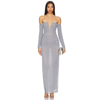 House of Harlow 1960 ODELLA 裙子 暗蓝灰色REVOLVE小众新款