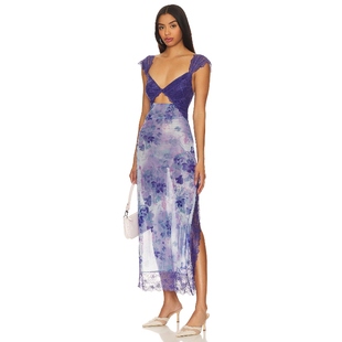 蕾丝性感薄纱连衣裙辣妹旅游度假风长裙REVOLVE新款 Free People