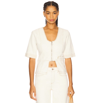 [春季新品]Seventy + Mochi LEA 上装白色辣妹风 REVOLVE小众新款