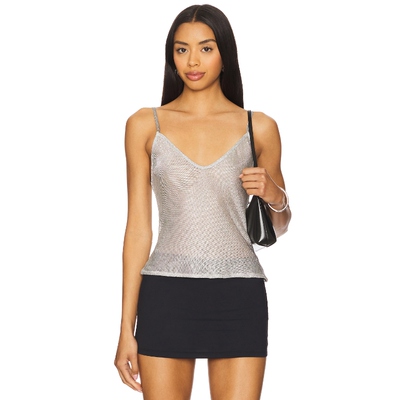 Bella Venice JACKIE 上装 金属银色 y2k辣妹风REVOLVE小众新款