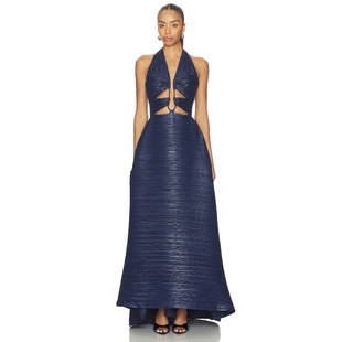 Gaia 性感礼服REVOLVE小众新款 JAHZARA 藏青色 裙子 Cult