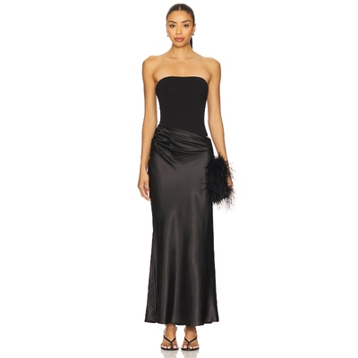 ALL THE WAYS CARRIE 针织连衣裙保暖黑色REVOLVE小众新款