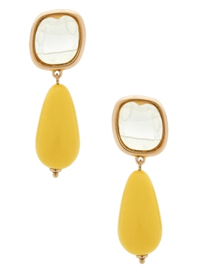 [冬季新品]8 Other Reasons LEMON 垂褶耳饰 黄色 REVOLVE小众