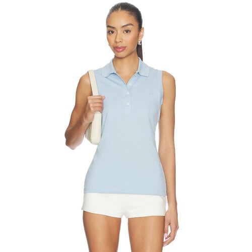 Lacoste 经典极简复古风无袖修身polo衫背心上衣 revolv