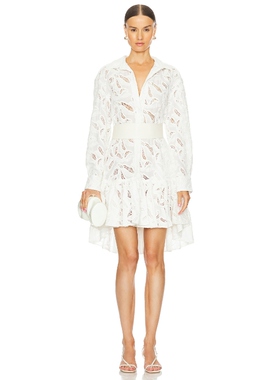 AKNVAS ESTELLE 蕾丝裙子白色 REVOLVE小众新款